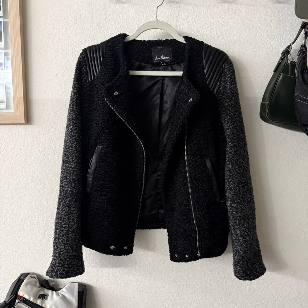 Sam Edelman Black and Gray Moto Jacket